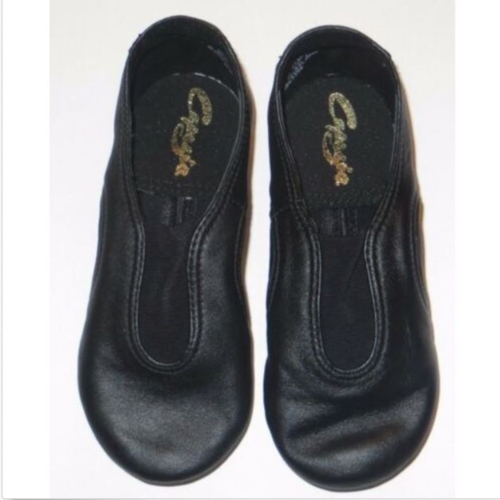 Capezio CP01C V Jazz Low Black Shoes Leather